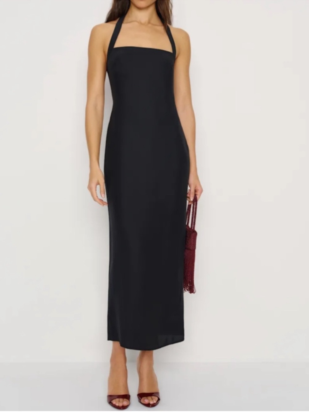 New Reformation Alli Silk Midi Dress